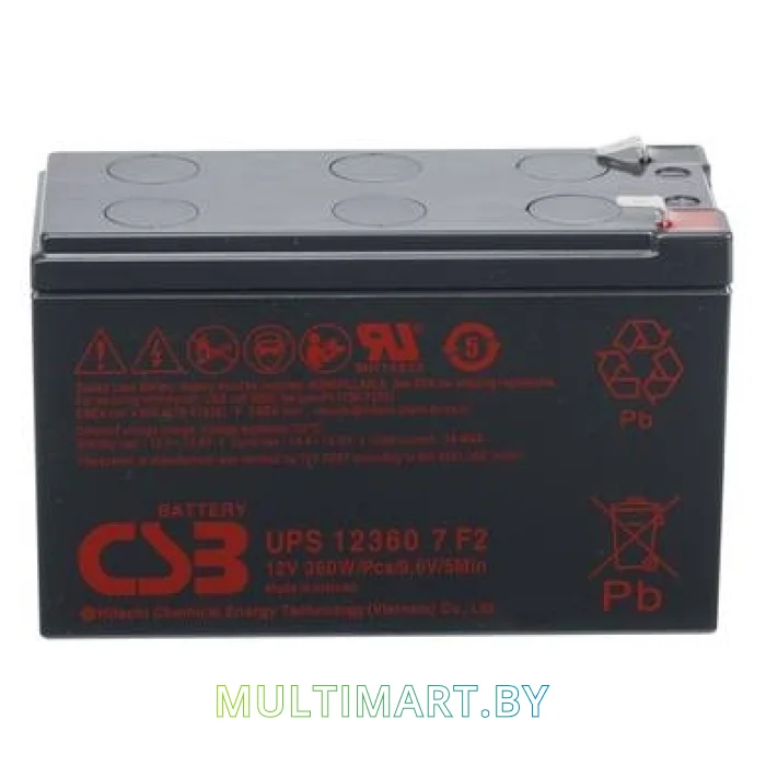 Аккумулятор для ИБП CSB Battery UPS123607 F2 (12В/7.5 А·ч)